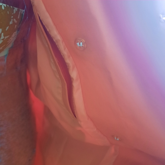 Retro Primary Orange Double Breasted Trench Coat S - Picture 6 of 16